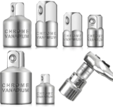 JOLIGAEA Adaptateur de Douille, 6 Pièces Adaptateur à Cliquet, Jeu d&rsquo;Adaptateurs 1/4&Prime; à 3/8&Prime;, 3/8&Prime; à 1/4&Prime;, 3/8&Prime; à 1/2&Prime;, 1/2&Prime; à 3/8&Prime;, 1/2&Prime; à 1/4&Prime;, 1/4&Prime; à 1/2&Prime;, Adaptateurs Réducteurs pour Embouts