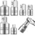 wohot 7Pcs Adaptateur Douille 1/2 3/8 1/4 Forets Hexagonale Adaptateur Set Clé d&rsquo;écrou Reducteur Socket Adaptor Converter Clés à Rochet Embouts