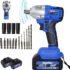 Clé à Chocs sans Fil Brushless 21V KATSU FIT-BAT, 1/2&Prime; 400Nm, Moteur sans Balais, avec Sac de Transport et 2 Adaptateurs, Fréquence d&rsquo;impact 3500IPM, sans Batterie ni Chargeur 102478