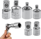RUNYU 6 Pcs Adaptateur à Clique, Adaptateur Douille 1/4&Prime; vers 3/8&Prime;, 3/8&Prime; vers 1/4&Prime;, 3/8&Prime; vers 1/2&Prime;, 1/2&Prime; vers 3/8&Prime;, 1/2&Prime; vers 1/4&Prime;, 1/4&Prime; vers 1/2&Prime;