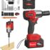 Clé à chocs sans fil 450 Nm pour Makita 18V, kit clé à chocs 1/2 pouce sans balais, 2000 tr/min visseuse électrique avec 6 douilles14/17/18/19/21/22 mm, 3 vitesses variables