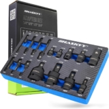 Lot de 17 adaptateurs pour visseuse à percussion – Articulation cruciforme – Jeu d&rsquo;adaptateurs pour douille à choc 1/4&Prime;, 3/8&Prime;, 1/2&Prime;, 3/4&Prime;