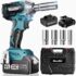 Einhell clé à chocs pour véhicules CC-HS 12/2 (12 V, couple max. de 350 Nm, niveau à bulle intégré, lampe LED, avec 2 embouts de douilles 17/19 et 21/23 mm)