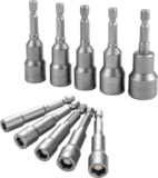 10 Pièces Embout Douille Magnétique Hexagonale Douille, Douille Visseuse à Choc 6-15mm pour Perceuse à Main, Tournevis Électrique, Clé à Douille