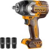 Ingco 20V 1/2&Prime; Clé à Chocs sans Fil 850NM (Produit seul) Boulonneuse à Choc Électrique sans Fil 2400 tr/min CIWLI20851