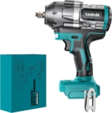 TASDISE Clé à Chocs sans fil 1200Nm, Compatible avec Makita 18V Batterie, Boulonneuse Électrique, 4 Vitesses et Lumière LED, Visseuse à Chocs pour Pneus, Montage Automobile, sans Batterie ni Chargeur