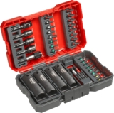kwb Bit-Box pour visseuse à impact/percussion 35 pièces Jeu d’embouts avec porte-embouts et clés à douille résistantes aux chocs, tiges E C 6.3